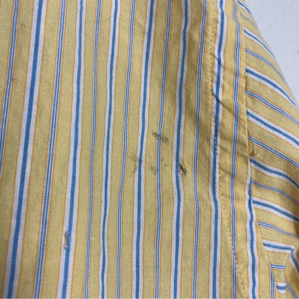 Steve & Barry’s Button Up - Yellow/Blue Stripes -… - image 7